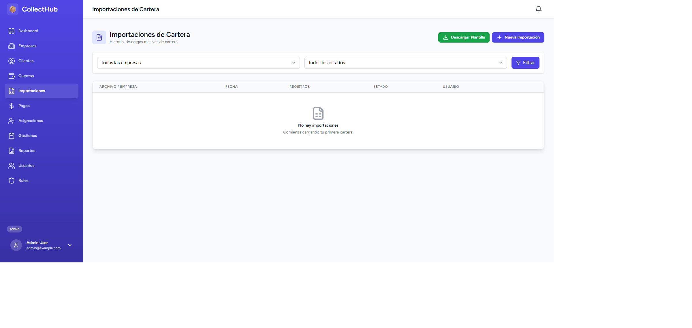 CollectHub Dashboard