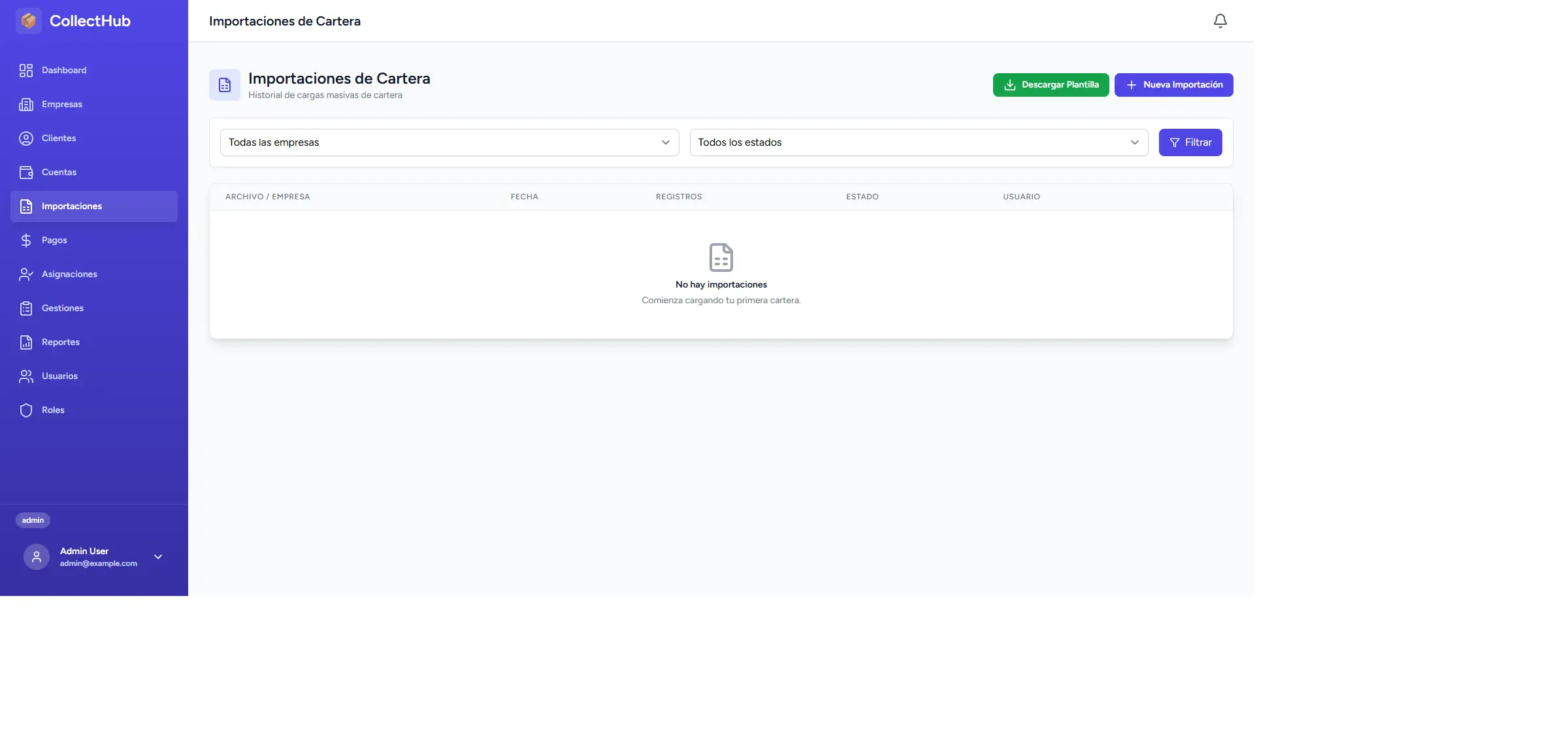 CollectHub Dashboard